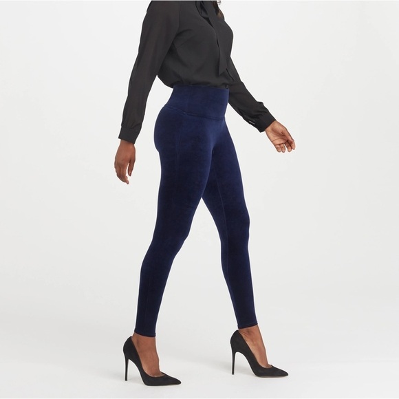 Spanx Velvet Legging Navy Blue - Picture 2 of 9